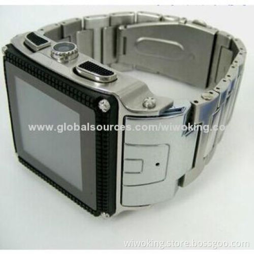 Waterproof 8m Depth Metal Watch Phone, Smartphone Design, Dimensions 60 x 48.5 x 15.5mm